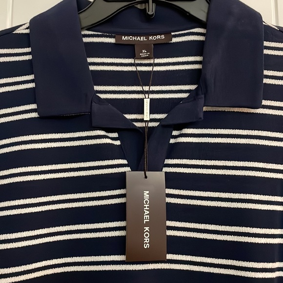 NWT Mens Michael Kors XL short sleeve polo - Picture 2 of 6